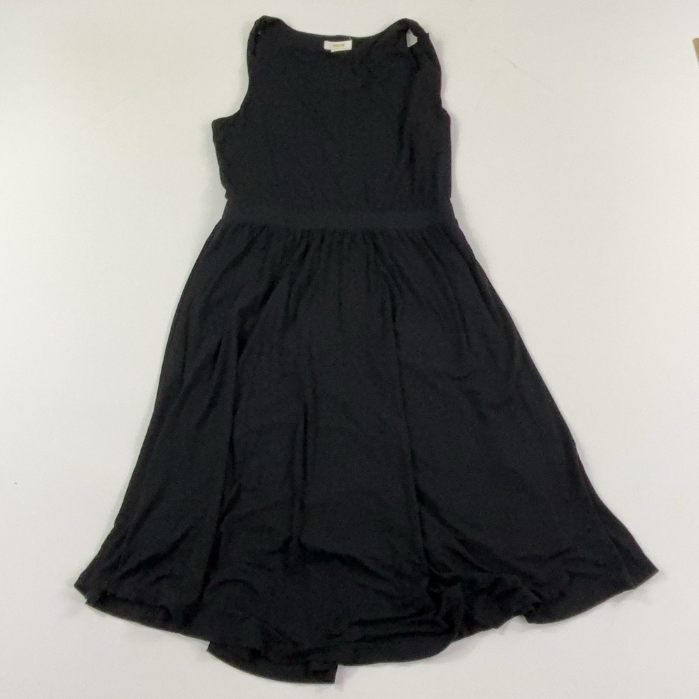 Maeve Anthropologie Dress Womens Medium Black Sleeveless Fit & Flare Jersey Midi